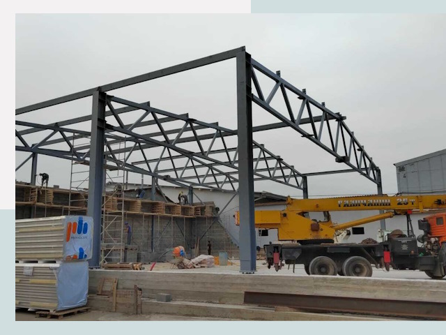 Строительство цехов в Дубне