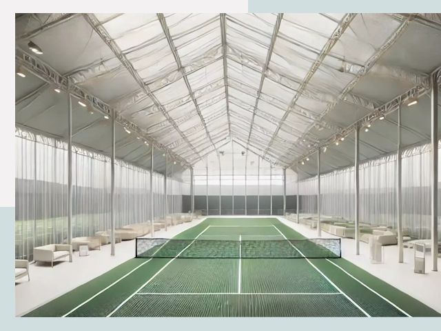 Строительство теннисных кортов в Дубне