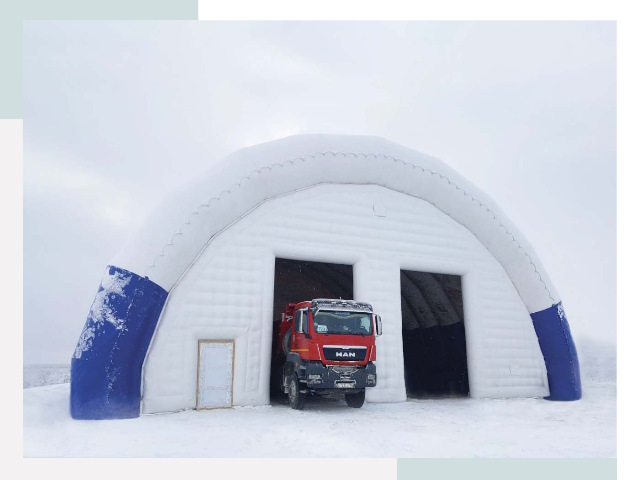 Мобильные ангары в Дубне