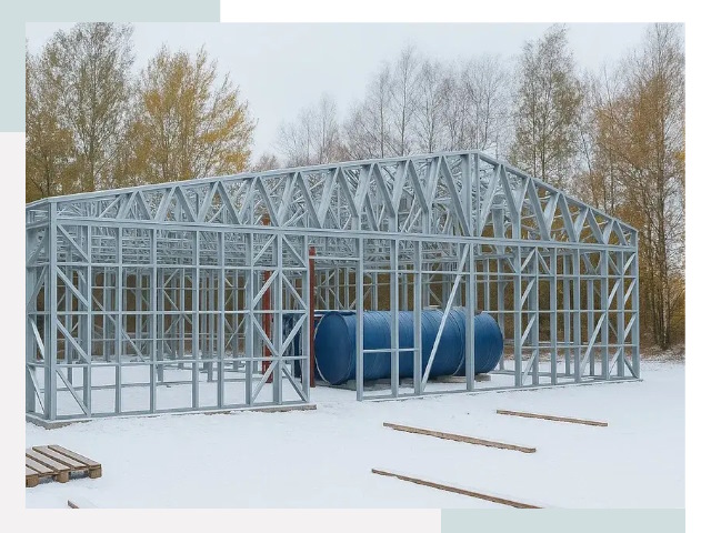 Металлические ангары в Дубне