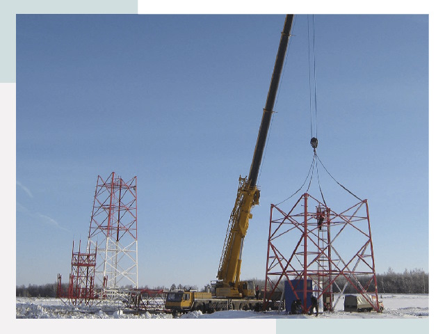 Монтаж вышек связи в Дубне