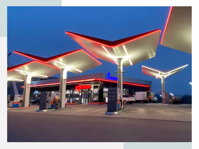 Навесы для АЗС в Дубне
