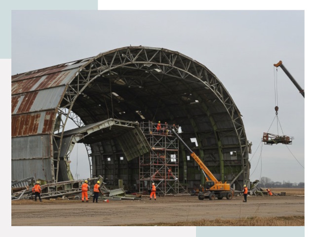 Демонтаж ангаров в Дубне