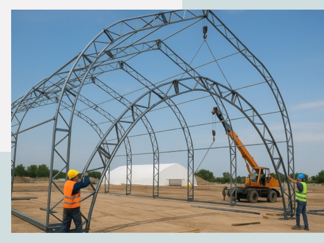 Монтаж ангаров в Дубне от 613 руб. - Надежно и быстро