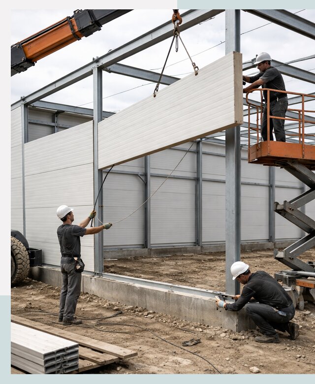 Строительство складов из сэндвич панелей в Дубне под ключ